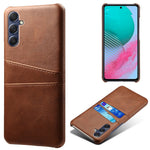 For Samsung Galaxy M54 5G / F54 5G Dual Card Slots Phone Case PU Leather Coated Hard PC Back Cover