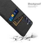 Phone Case for Samsung Galaxy M54 5G / F54 5G , PC + Cloth Anti-drop Cover with Dual Card Slots