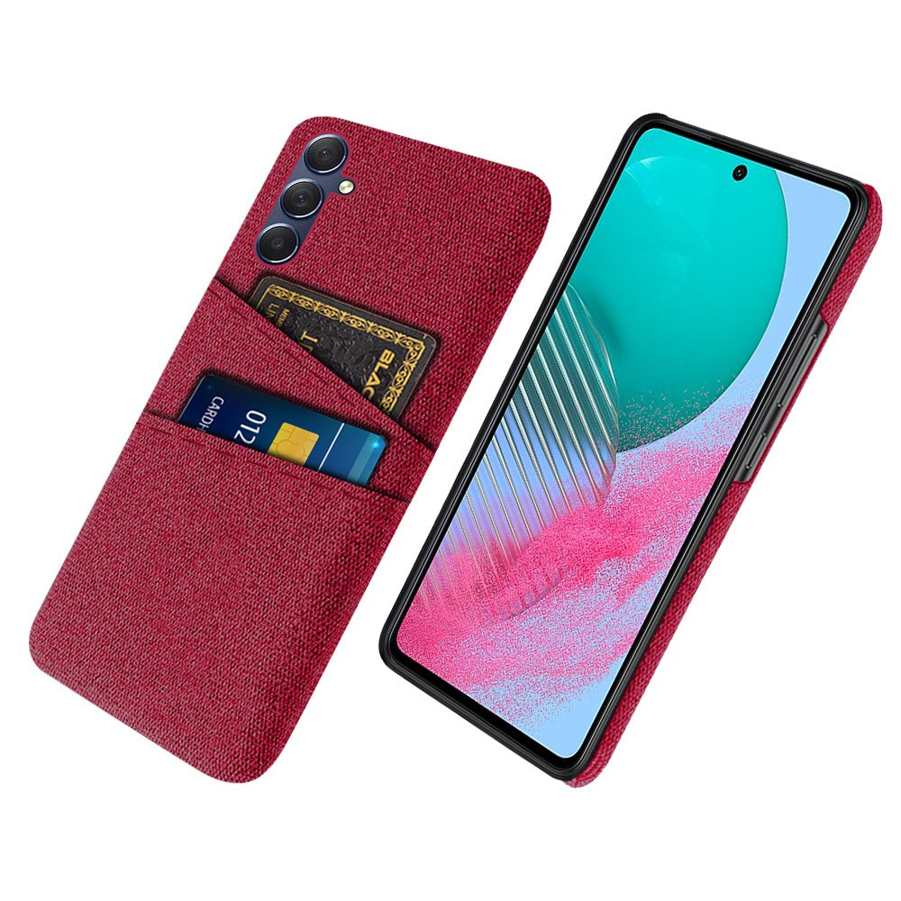 Phone Case for Samsung Galaxy M54 5G / F54 5G , PC + Cloth Anti-drop Cover with Dual Card Slots