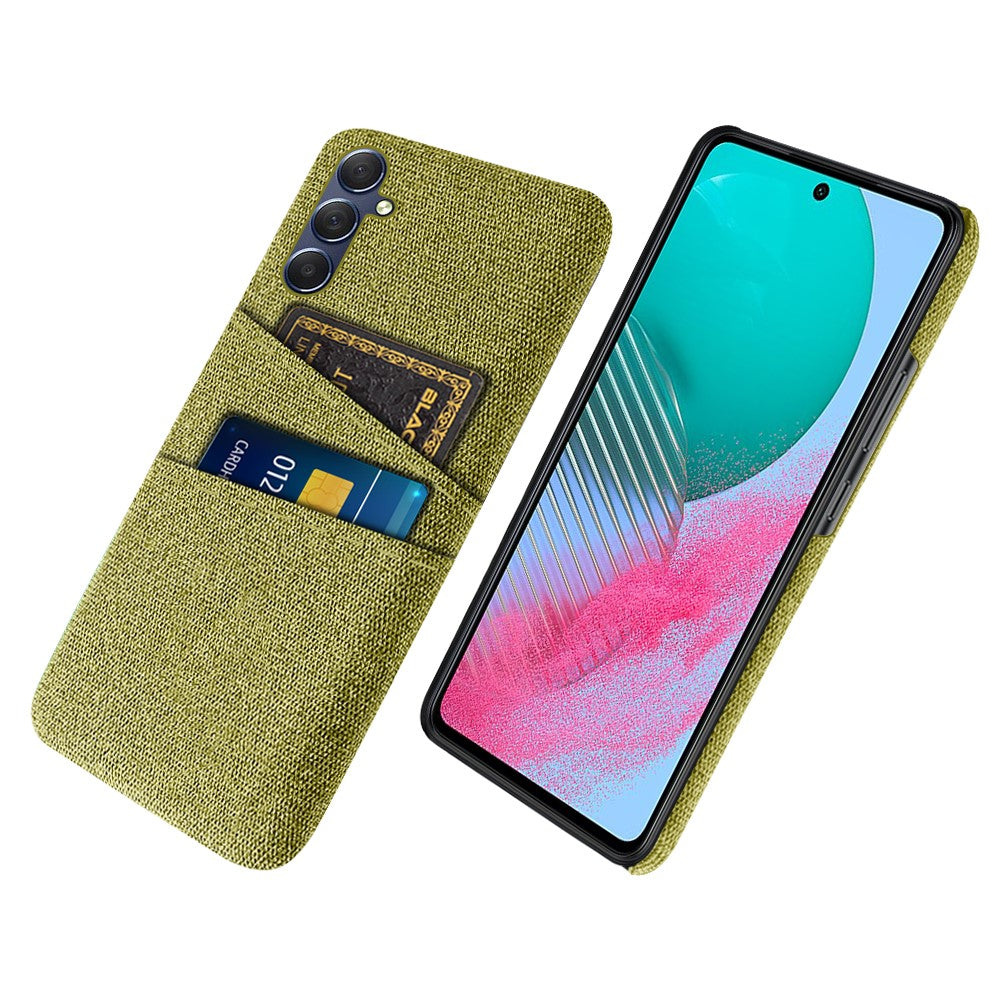 Phone Case for Samsung Galaxy M54 5G / F54 5G , PC + Cloth Anti-drop Cover with Dual Card Slots