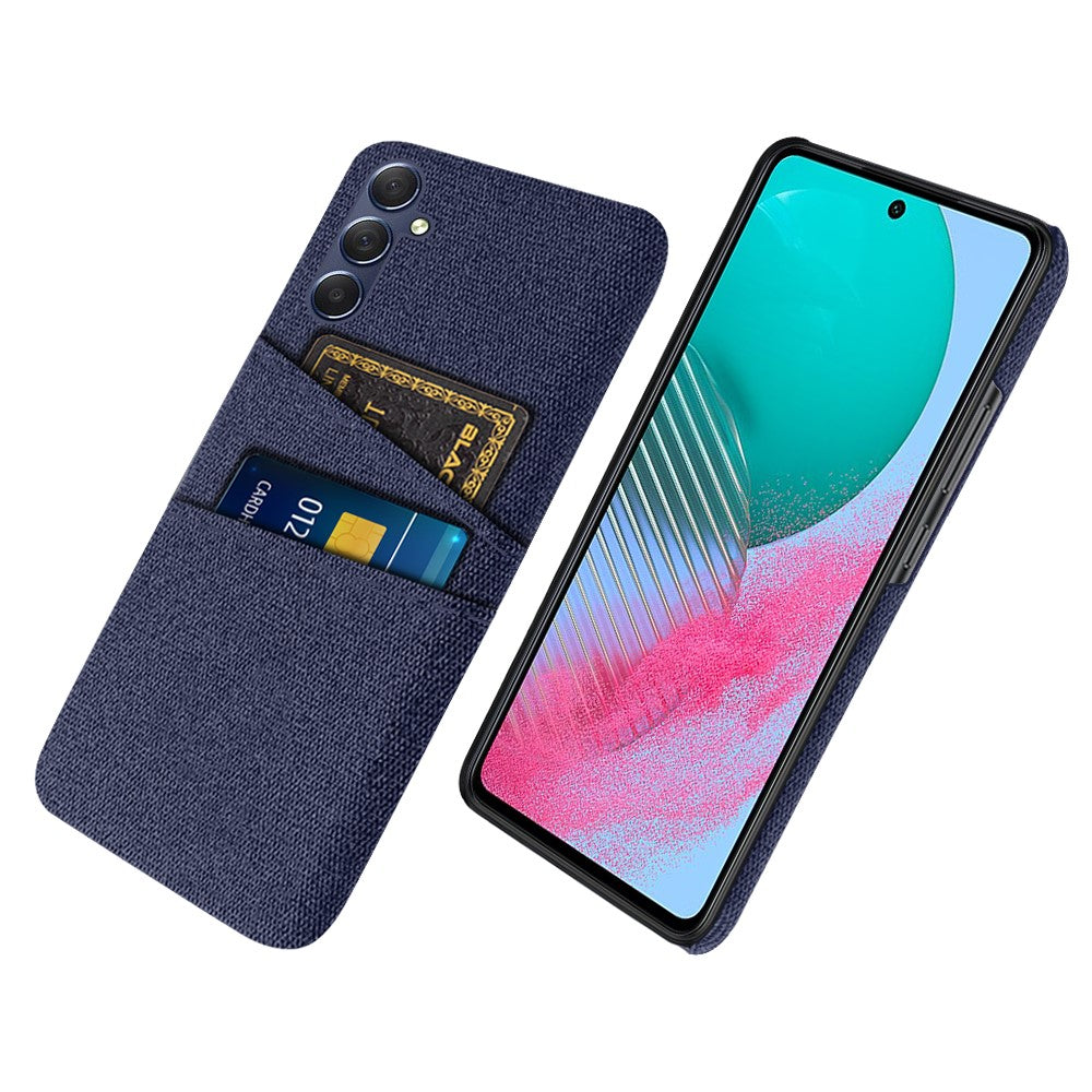 Phone Case for Samsung Galaxy M54 5G / F54 5G , PC + Cloth Anti-drop Cover with Dual Card Slots