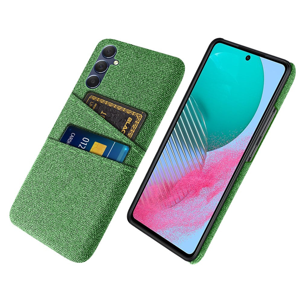 Phone Case for Samsung Galaxy M54 5G / F54 5G , PC + Cloth Anti-drop Cover with Dual Card Slots