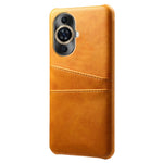PU Leather+PC Case for Huawei nova 11 Pro / nova 11 Ultra , Shockproof Phone Cover with Dual Card Slots