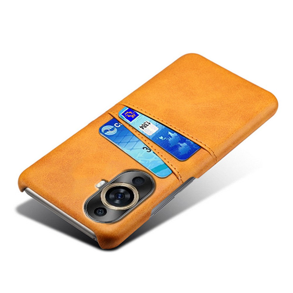 PU Leather+PC Case for Huawei nova 11 Pro / nova 11 Ultra , Shockproof Phone Cover with Dual Card Slots