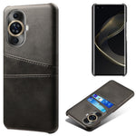 PU Leather+PC Case for Huawei nova 11 Pro / nova 11 Ultra , Shockproof Phone Cover with Dual Card Slots