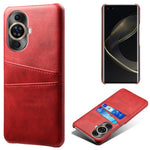 PU Leather+PC Case for Huawei nova 11 Pro / nova 11 Ultra , Shockproof Phone Cover with Dual Card Slots