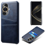 PU Leather+PC Case for Huawei nova 11 Pro / nova 11 Ultra , Shockproof Phone Cover with Dual Card Slots