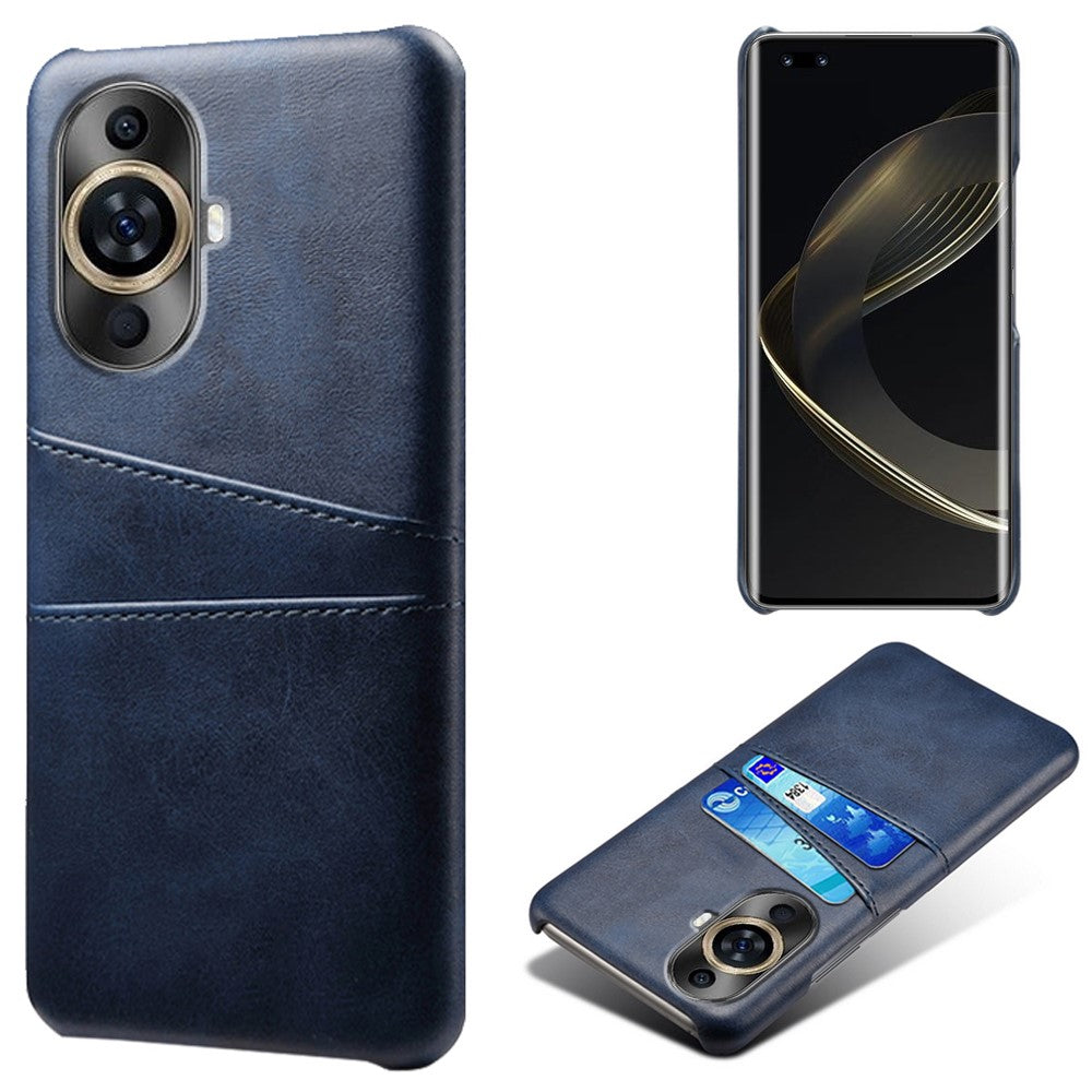 PU Leather+PC Case for Huawei nova 11 Pro / nova 11 Ultra , Shockproof Phone Cover with Dual Card Slots