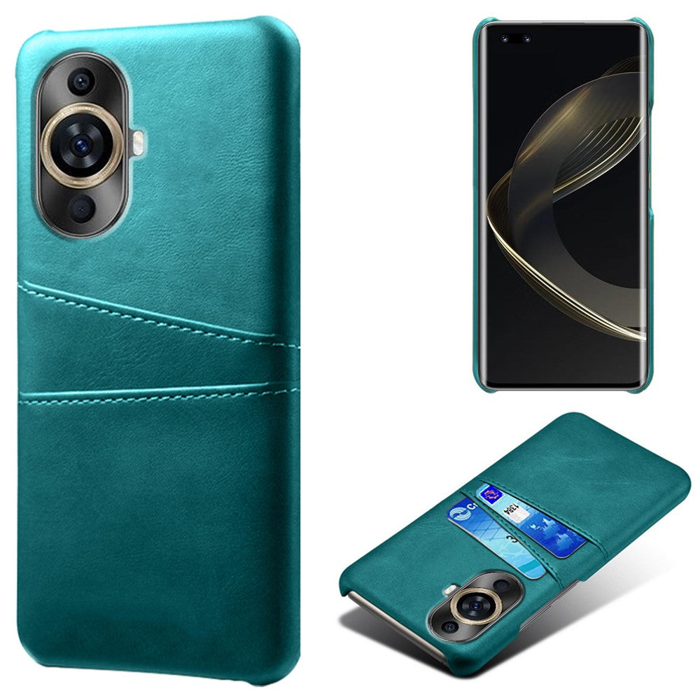 PU Leather+PC Case for Huawei nova 11 Pro / nova 11 Ultra , Shockproof Phone Cover with Dual Card Slots