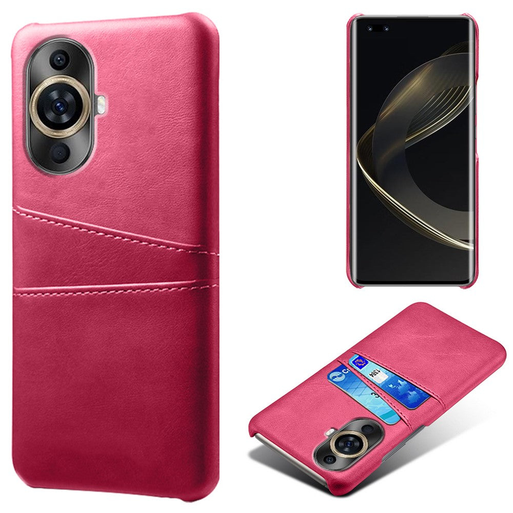 PU-läder+PC-skal till Huawei nova 11 Pro / nova 11 Ultra, stötsäkert mobilfodral med dubbla kortplatser