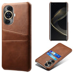 PU Leather+PC Case for Huawei nova 11 Pro / nova 11 Ultra , Shockproof Phone Cover with Dual Card Slots
