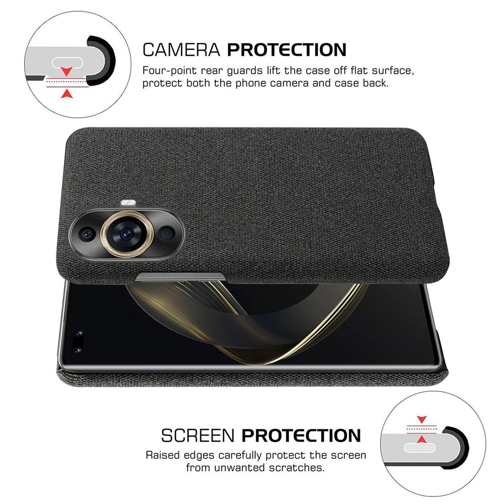 For Huawei nova 11 Pro / nova 11 Ultra Cloth+Hard PC Phone Case Anti-scratch Cell Phone Cover