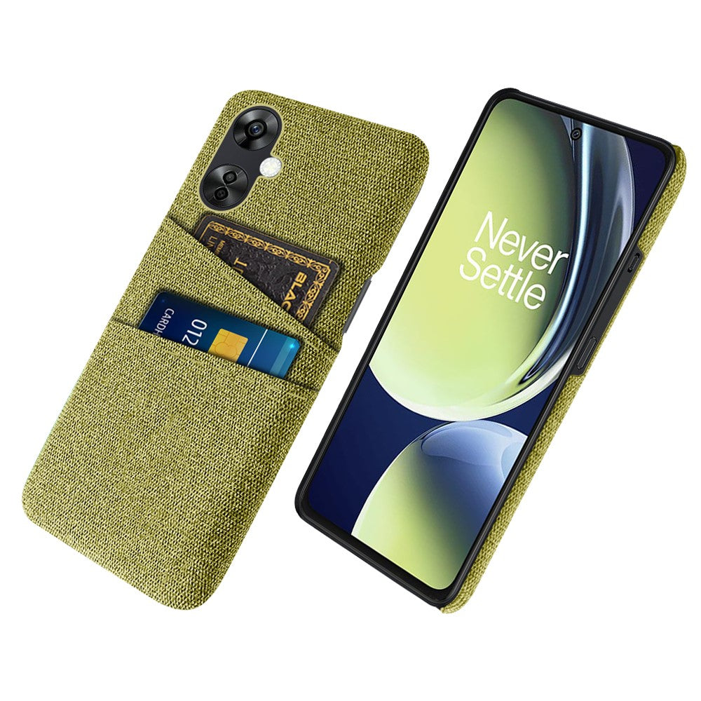 OnePlus Nord CE3 5G / CE 3 Lite 5G / Nord N30 5G-mobilcover i hård PC + stof, mobilcover med dobbelte kortpladser