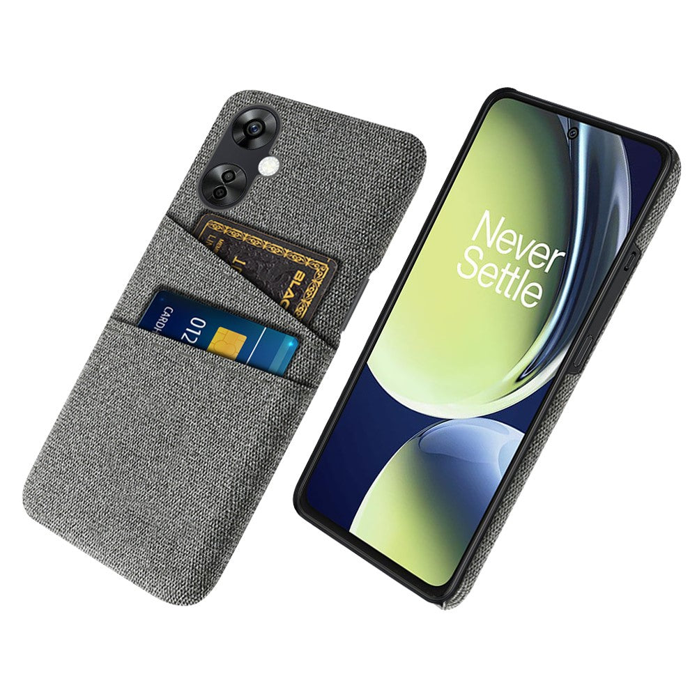 OnePlus Nord CE3 5G / CE 3 Lite 5G / Nord N30 5G-mobilcover i hård PC + stof, mobilcover med dobbelte kortpladser