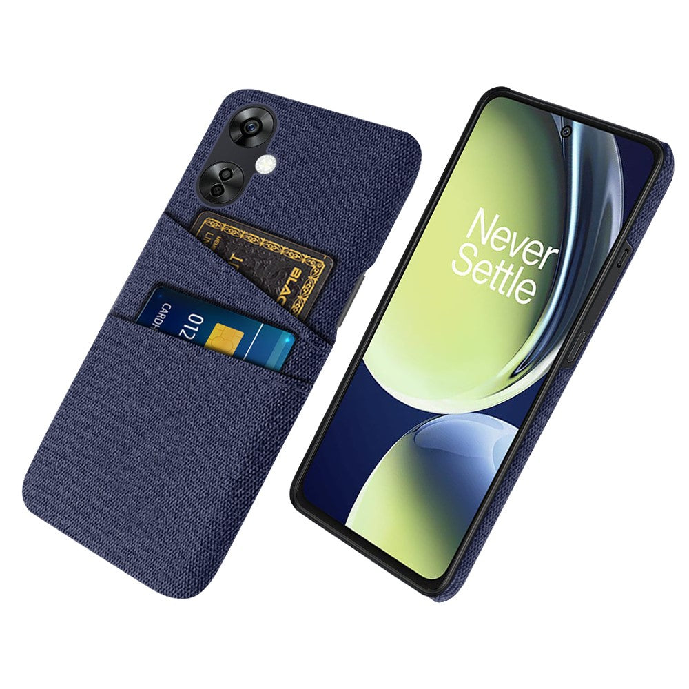 OnePlus Nord CE3 5G / CE 3 Lite 5G / Nord N30 5G-mobilcover i hård PC + stof, mobilcover med dobbelte kortpladser