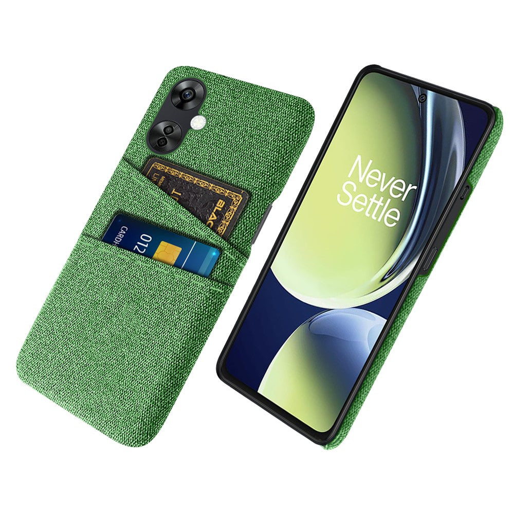 OnePlus Nord CE3 5G / CE 3 Lite 5G / Nord N30 5G-mobilcover i hård PC + stof, mobilcover med dobbelte kortpladser
