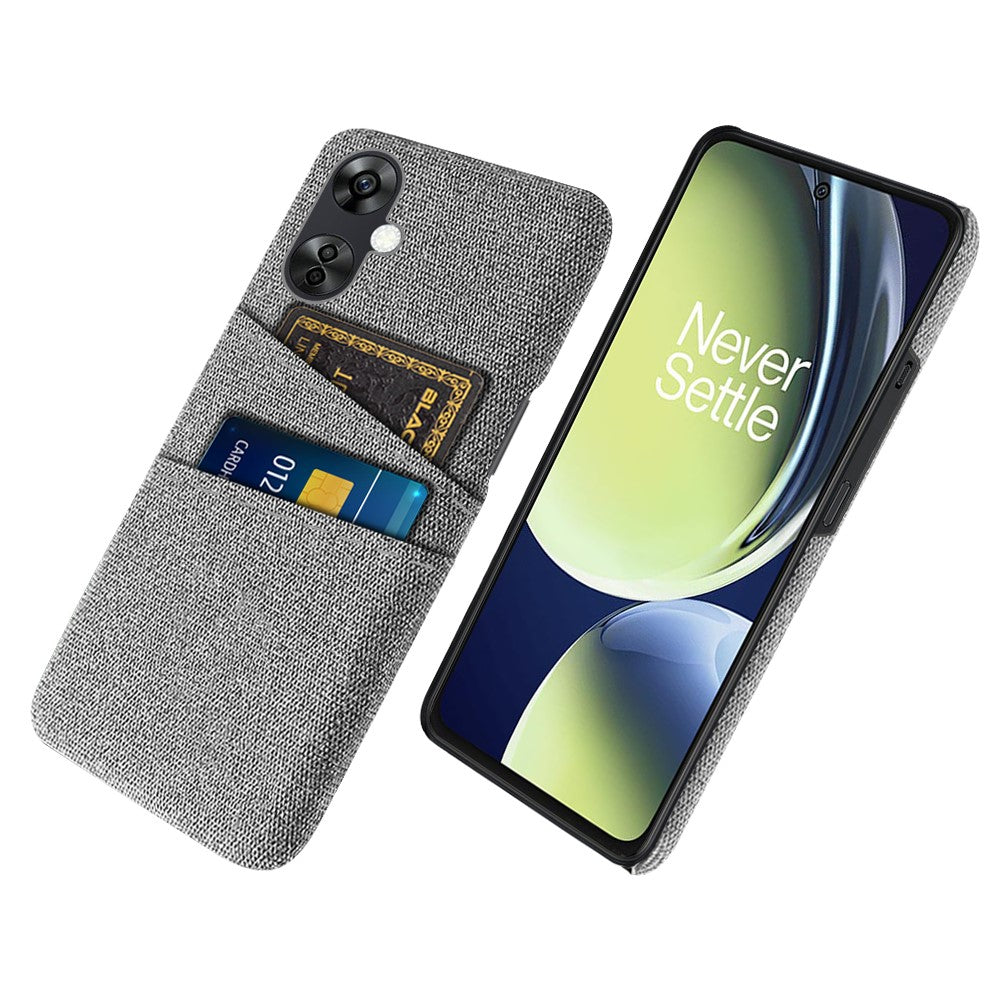 OnePlus Nord CE3 5G / CE 3 Lite 5G / Nord N30 5G-mobilcover i hård PC + stof, mobilcover med dobbelte kortpladser
