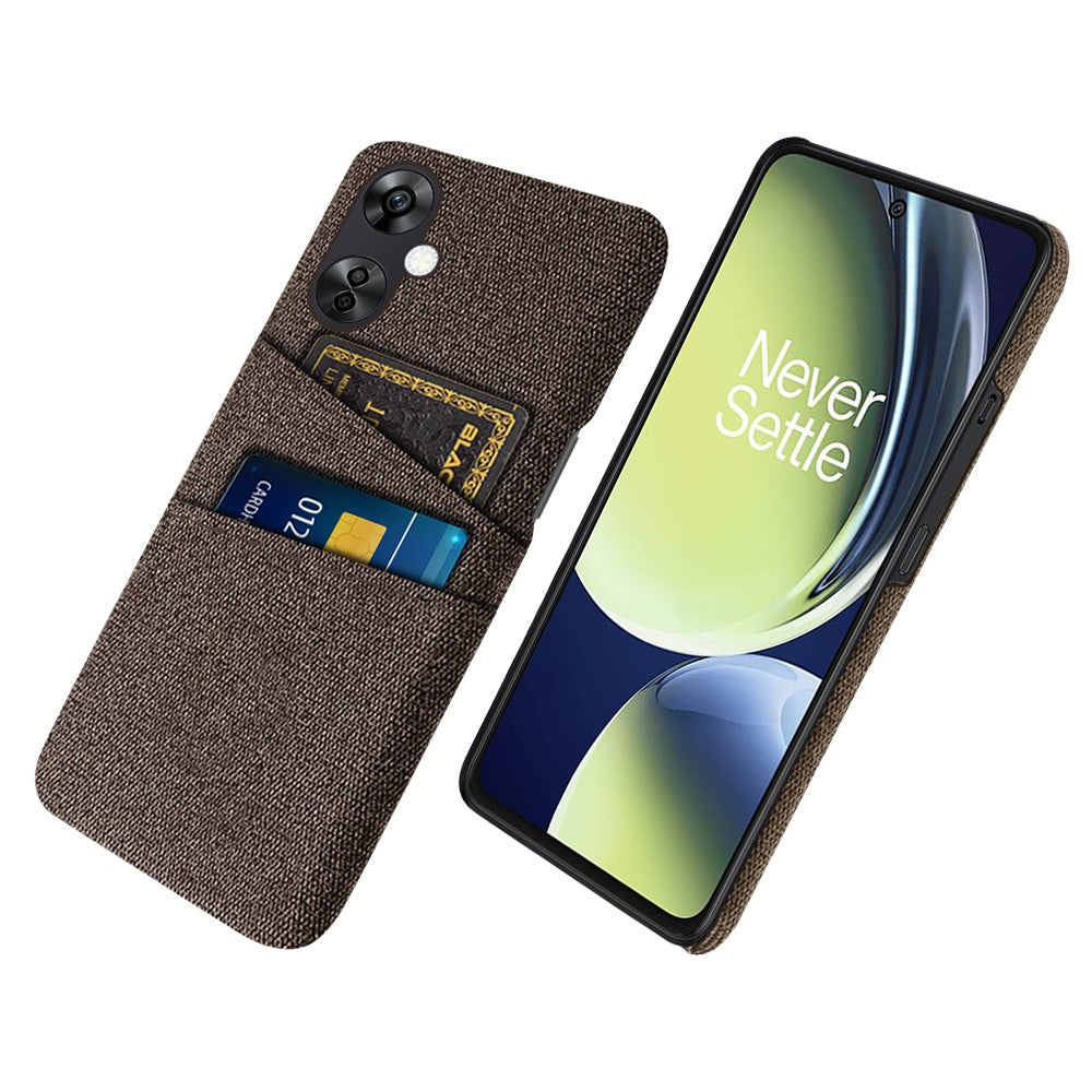 OnePlus Nord CE3 5G / CE 3 Lite 5G / Nord N30 5G-mobilcover i hård PC + stof, mobilcover med dobbelte kortpladser