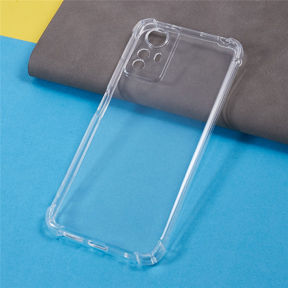 For Xiaomi Redmi Note 12S 4G Transparent TPU Case Reinforced Corners Mobile Phone Cover