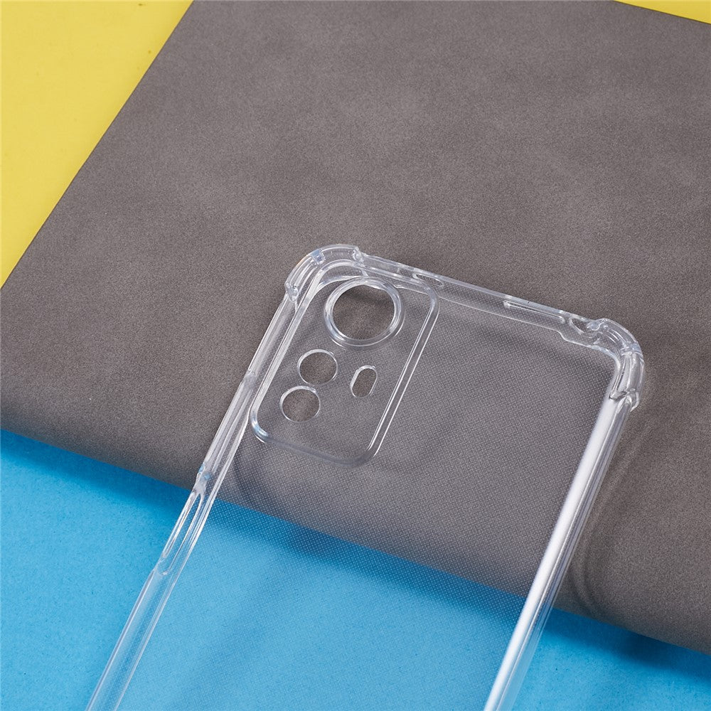 For Xiaomi Redmi Note 12S 4G Transparent TPU Case Reinforced Corners Mobile Phone Cover