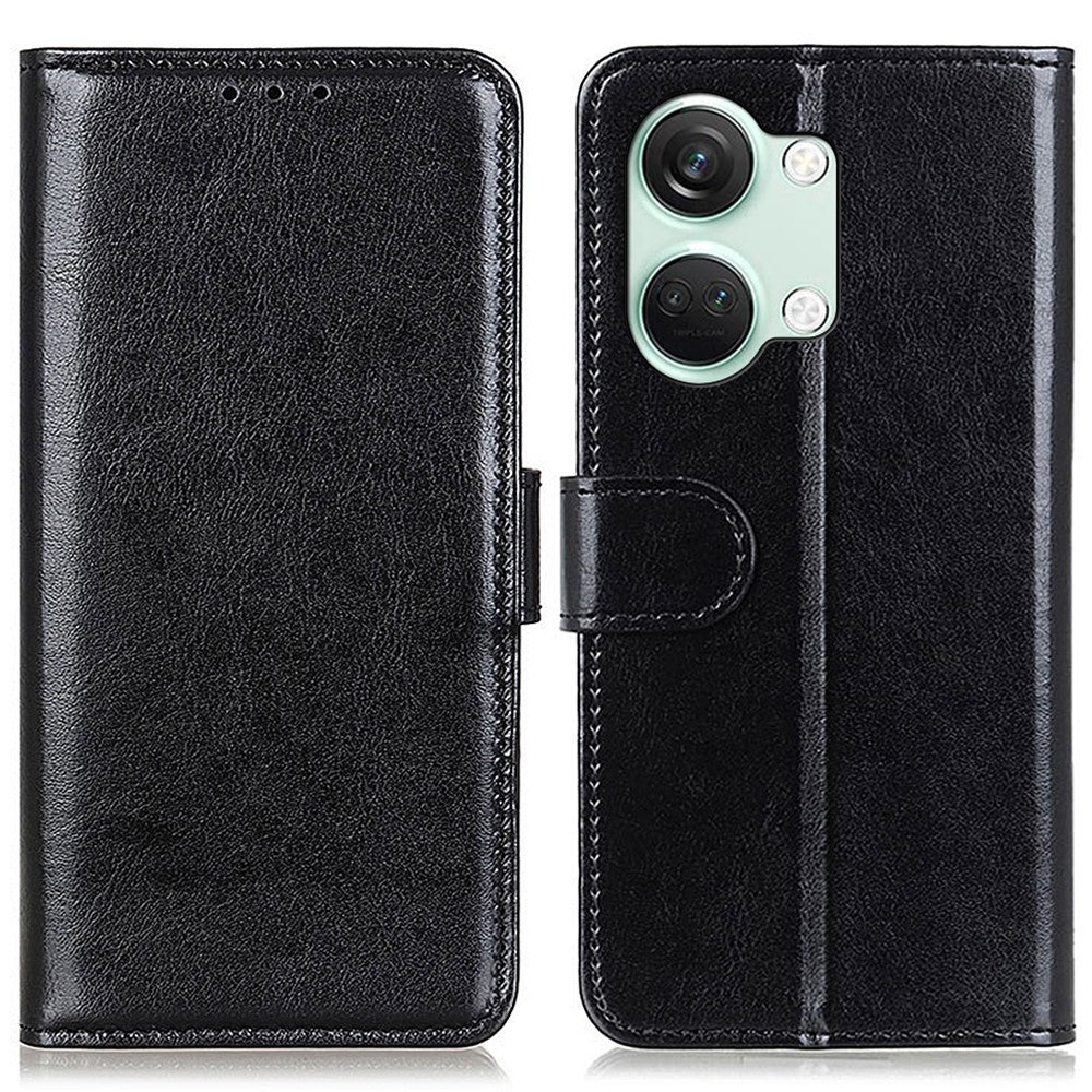 For OnePlus Nord 3 5G / Ace 2V Crazy Horse Texture Flip Phone Cover Wallet TPU+PU Leather Stand Case