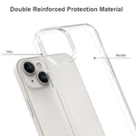 For iPhone 15 Plus Clear Acrylic+TPU Hybrid Phone Cover Anti-Scratch Mobile Phone Case Shell