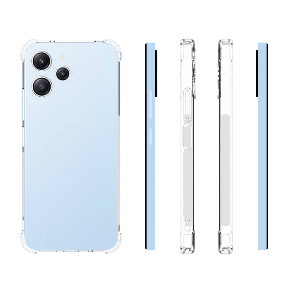For Xiaomi Redmi 12 4G / 12 5G (Global) / Poco M6 Pro 5G Anti-Slip TPU Back Case Transparent Drop Resistant Phone Cover