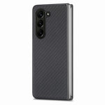 For Samsung Galaxy Z Fold5 5G Carbon Fiber Texture PU Leather+PC Case Precise Cutouts Phone Cover