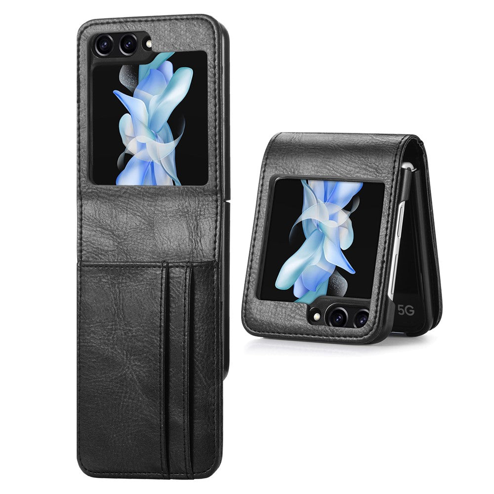 Wallet Phone Case for Samsung Galaxy Z Flip5 5G Anti-Drop PU Leather PC Phone Shell