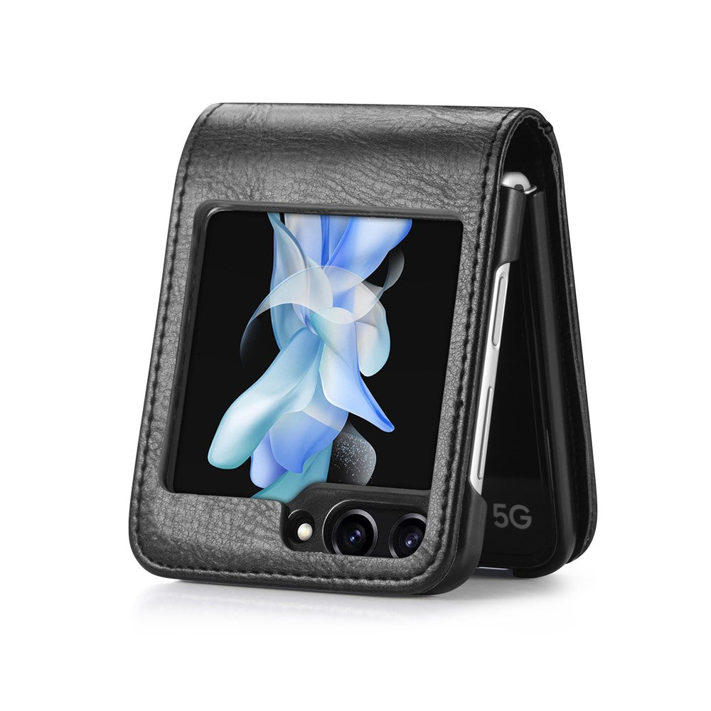 Wallet Phone Case for Samsung Galaxy Z Flip5 5G Anti-Drop PU Leather PC Phone Shell