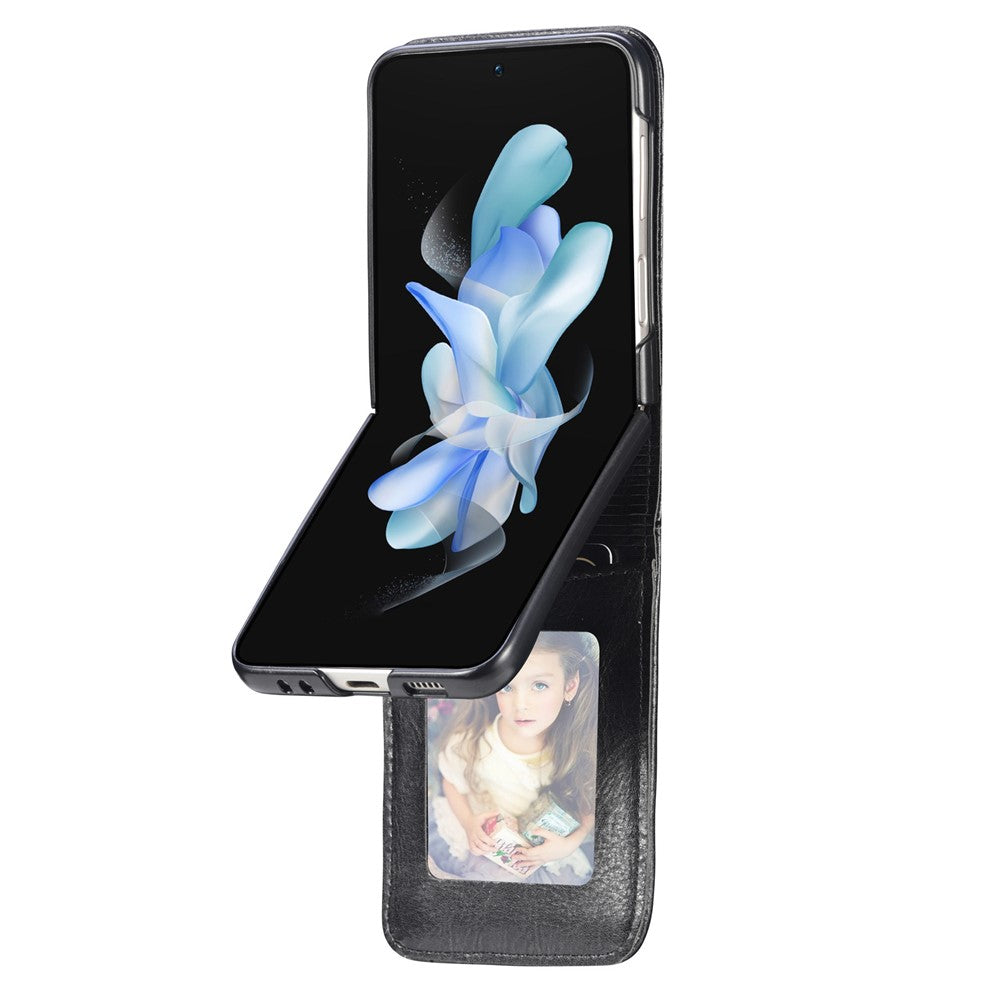 Wallet Phone Case for Samsung Galaxy Z Flip5 5G Anti-Drop PU Leather PC Phone Shell