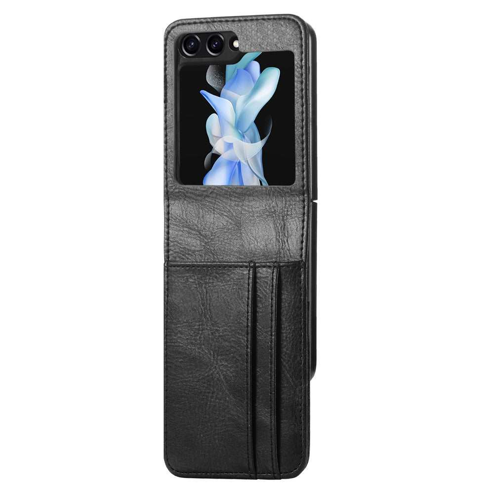 Wallet Phone Case for Samsung Galaxy Z Flip5 5G Anti-Drop PU Leather PC Phone Shell