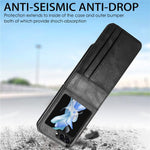 Wallet Phone Case for Samsung Galaxy Z Flip5 5G Anti-Drop PU Leather PC Phone Shell