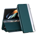 For Samsung Galaxy Z Fold5 5G Shockproof Case PU Leather+PC Phone Cover with Pencil