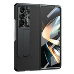 For Samsung Galaxy Z Fold5 5G Litchi Texture Leather PC Case Shockproof Kickstand Phone Cover