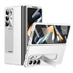 For Samsung Galaxy Z Fold5 5G Litchi Texture Leather PC Case Shockproof Kickstand Phone Cover