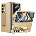 For Samsung Galaxy Z Fold5 5G Litchi Texture Leather PC Case Shockproof Kickstand Phone Cover