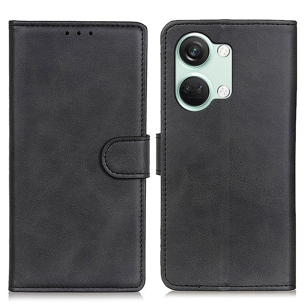 OnePlus Ace 2V / Nord 3 5G Cowhide Texture Phone Case PU Leather Foldable Stand Wallet Cover