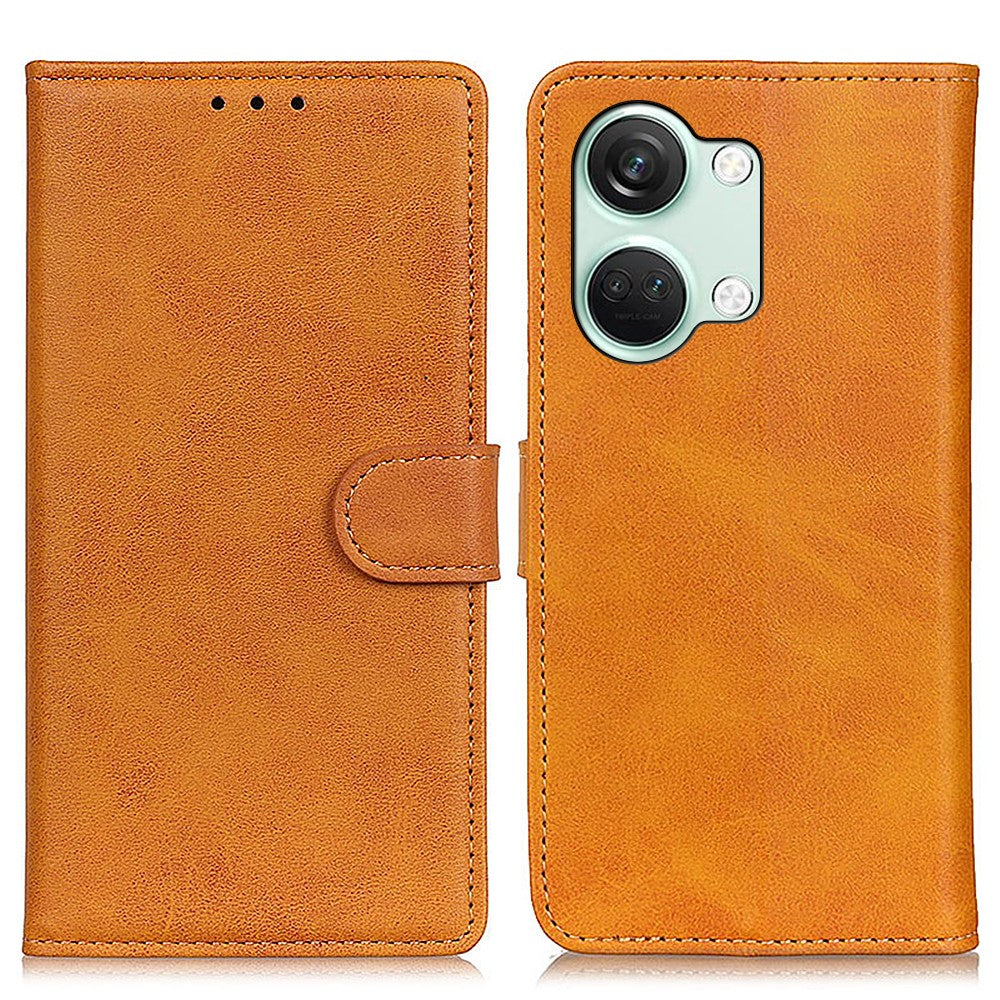 OnePlus Ace 2V / Nord 3 5G Cowhide Texture Phone Case PU Leather Foldable Stand Wallet Cover