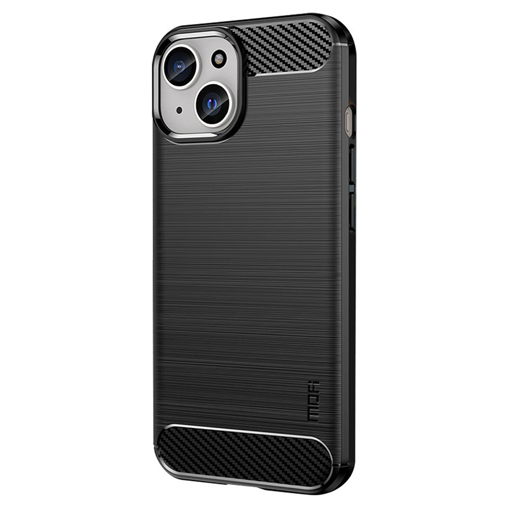 MOFI JK TPU Series-1 for iPhone iPhone 15 Plus TPU Phone Case Carbon Fiber Anti-scratch Brushed Phone Cover