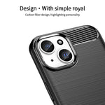 MOFI JK TPU Series-1 for iPhone iPhone 15 Plus TPU Phone Case Carbon Fiber Anti-scratch Brushed Phone Cover