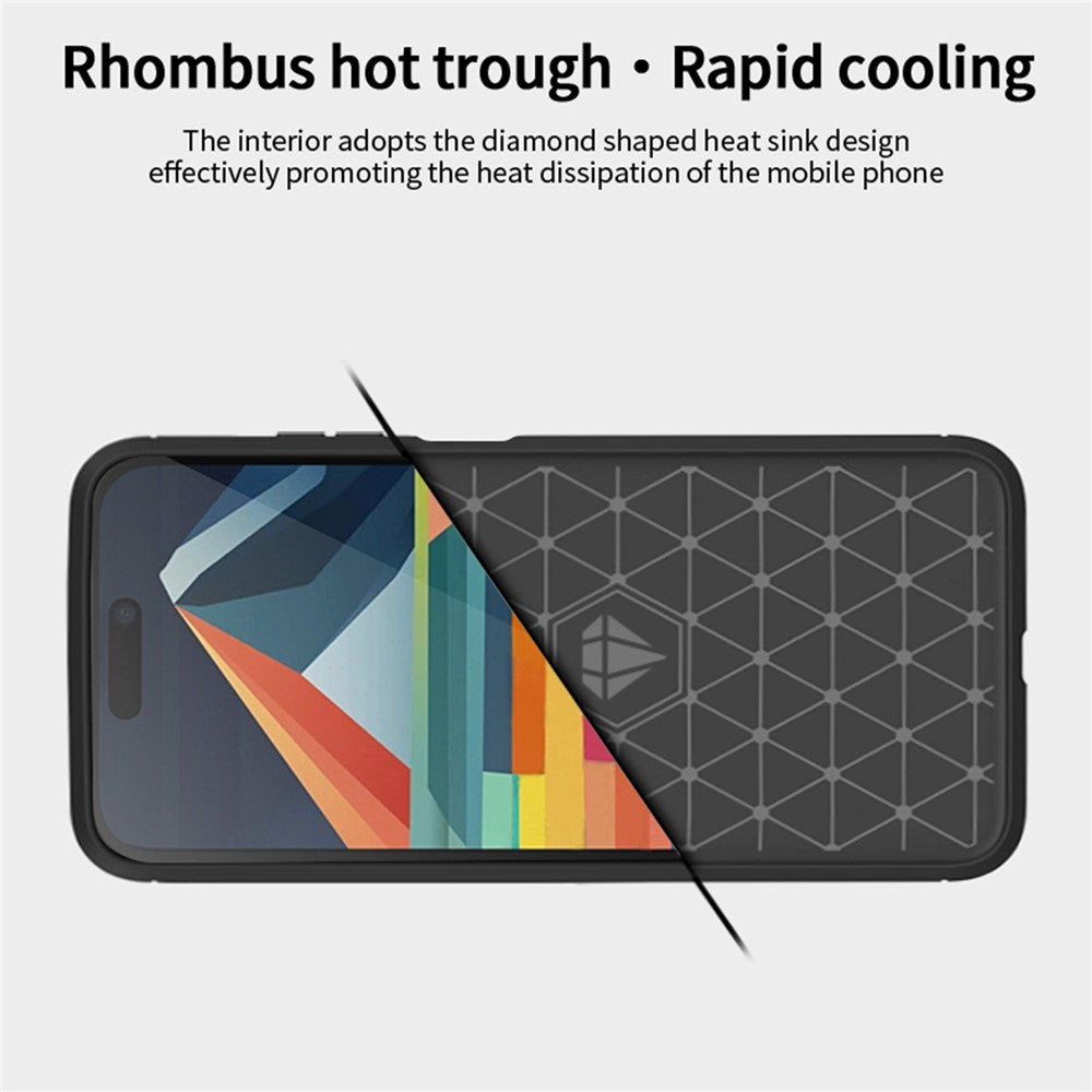 MOFI JK TPU Series-1 for iPhone iPhone 15 Plus TPU Phone Case Carbon Fiber Anti-scratch Brushed Phone Cover