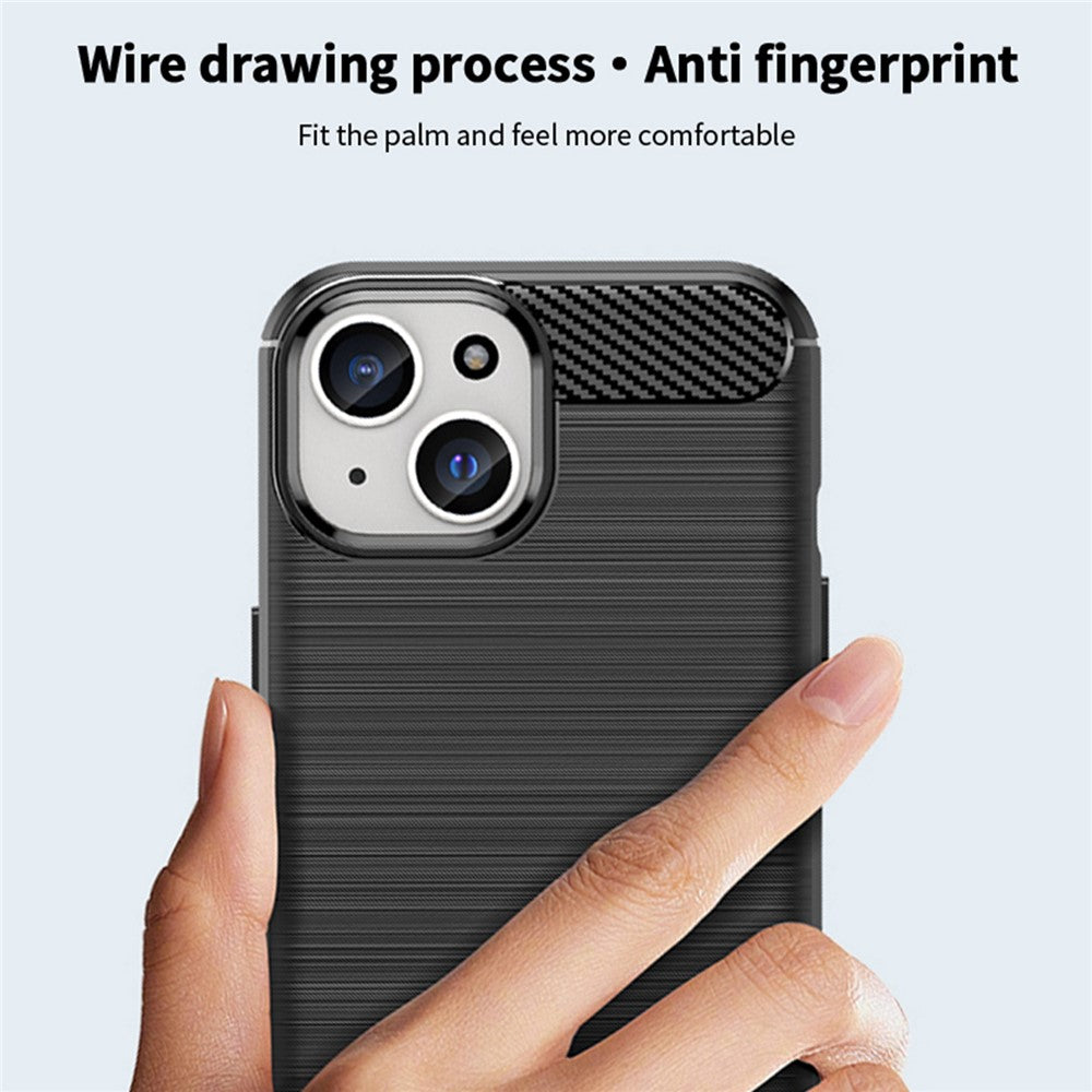 MOFI JK TPU Series-1 for iPhone iPhone 15 Plus TPU Phone Case Carbon Fiber Anti-scratch Brushed Phone Cover