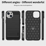 MOFI JK TPU Series-1 for iPhone iPhone 15 Plus TPU Phone Case Carbon Fiber Anti-scratch Brushed Phone Cover