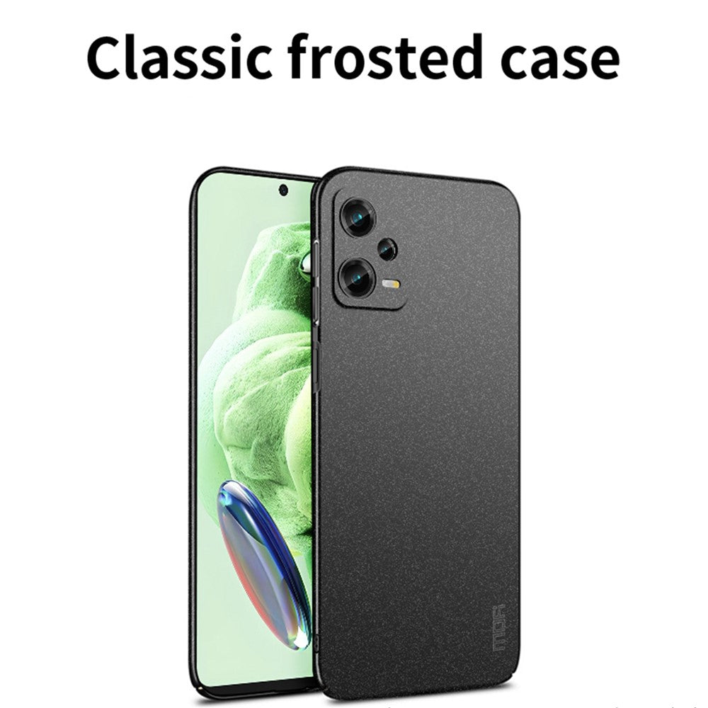 MOFI Shield Matte Series för Xiaomi Poco X5 5G / Redmi Note 12 5G (Global) / (Indien) Reptåligt mobilskal med frostat hårt PC-skydd