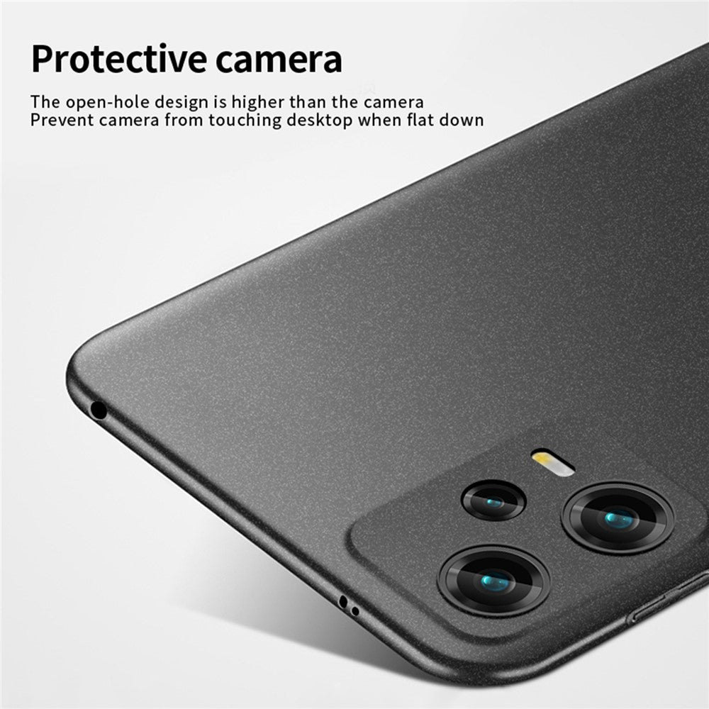 MOFI Shield Matte Series för Xiaomi Poco X5 5G / Redmi Note 12 5G (Global) / (Indien) Reptåligt mobilskal med frostat hårt PC-skydd