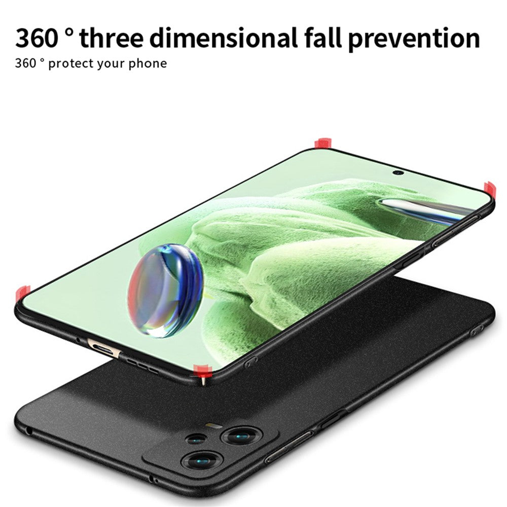 MOFI Shield Matte Series för Xiaomi Poco X5 5G / Redmi Note 12 5G (Global) / (Indien) Reptåligt mobilskal med frostat hårt PC-skydd