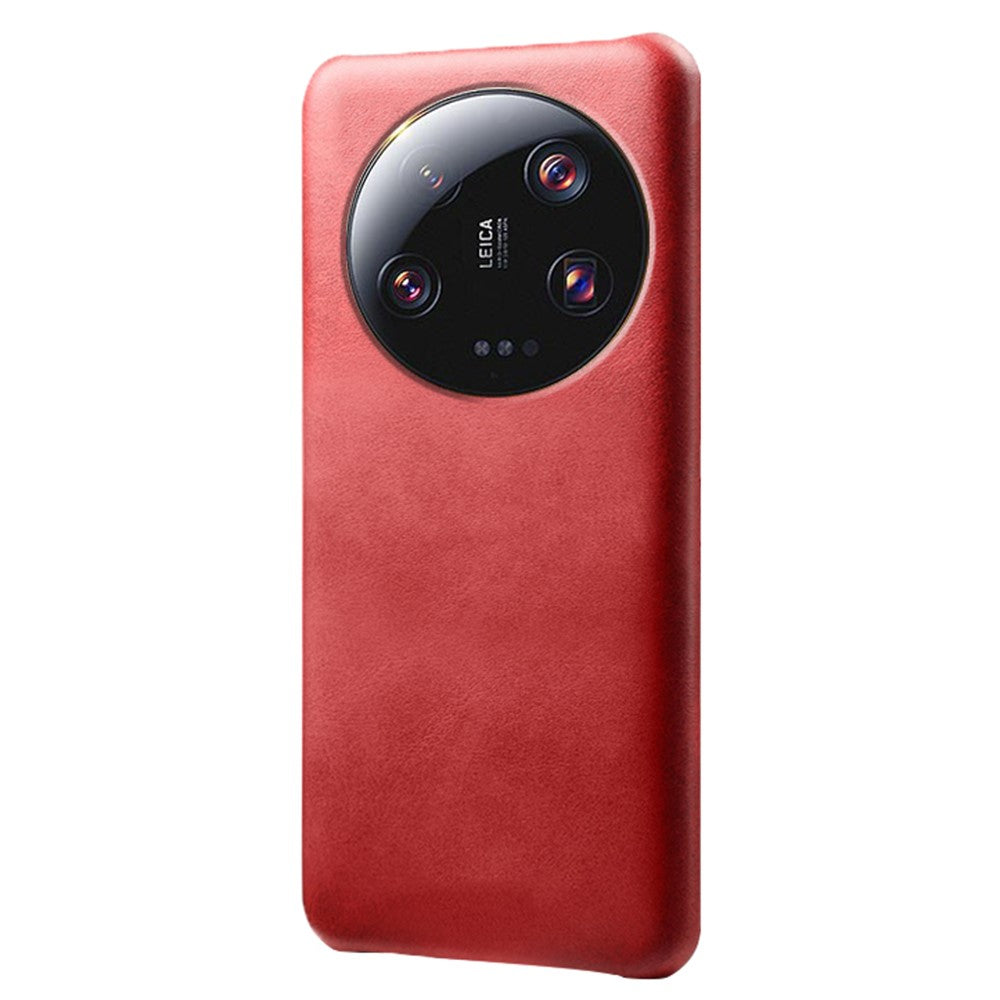 For Xiaomi 13 Ultra PU Leather+PC Phone Cover Calf Texture Anti-Scratch Back Case
