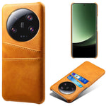 For Xiaomi 13 Ultra Phone Cover with Dual Card Slots PU Leather Coated Hard PC Phone Back Case