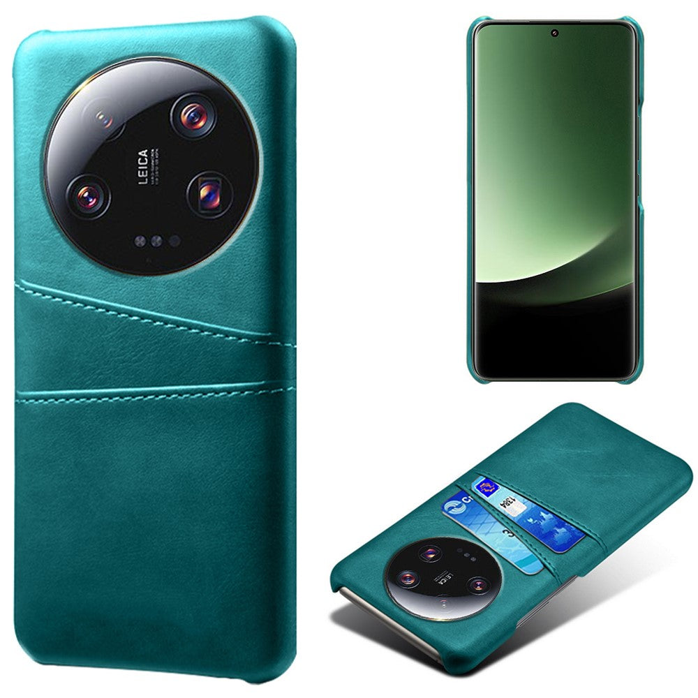 For Xiaomi 13 Ultra Phone Cover with Dual Card Slots PU Leather Coated Hard PC Phone Back Case